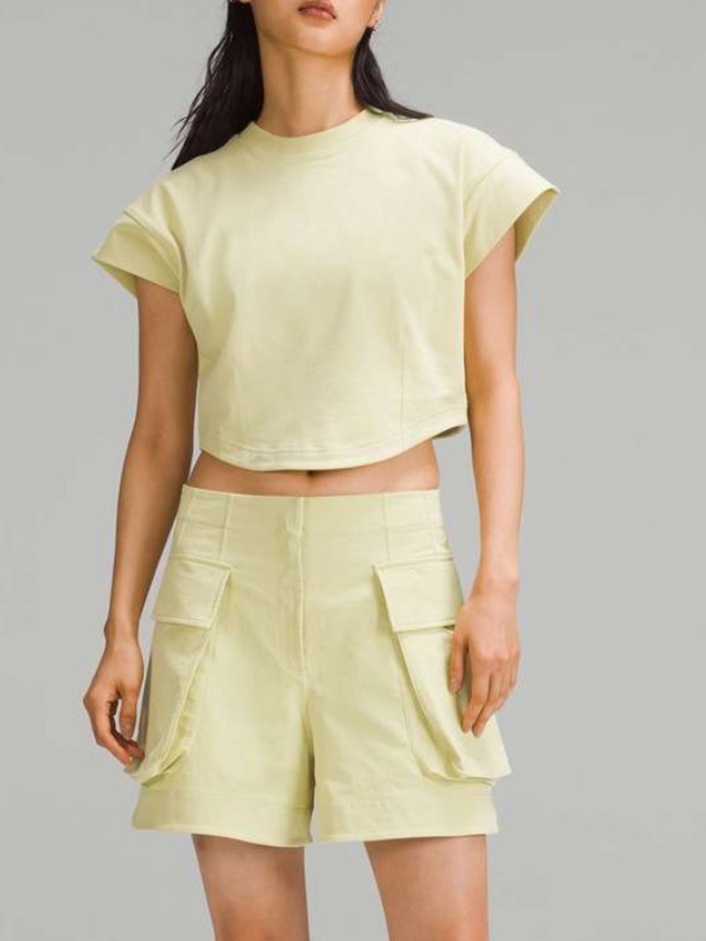 lululemon athletica Finch Yellow Cargo Shorts - Women's